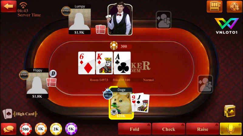 Vòng cược đôi trong game Poker tại Vnloto là gì?